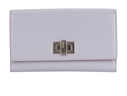 Fendi Peekaboo Bifold Wallet, Leather, Grey, 8M0308, DB, 2*